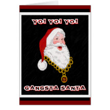 Tarjeta de felicitación de Gangsta Santa