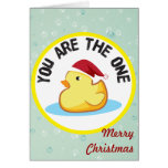 Tarjeta de felicitación de goma amarilla del ducki