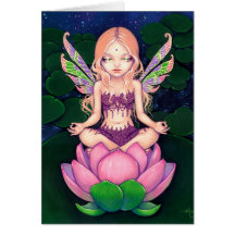 Tarjeta de felicitación de hadas de "Lotus"