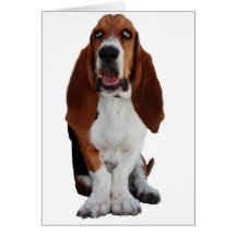 Tarjeta de felicitación de imagen de Basset Hound