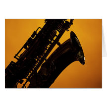 Tarjeta de felicitación de imagen del saxofón