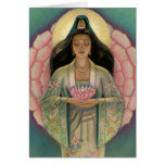 Tarjeta de felicitación de Kuan Yin "del corazón r