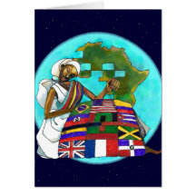 "Tarjeta de felicitación de Kwanzaa del edredón de