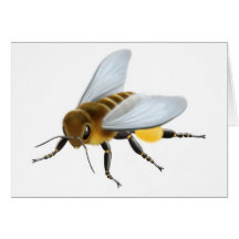 Tarjeta de felicitación de la abeja de la miel