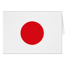 Tarjeta de felicitación de la bandera de Japón
