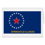 Tarjeta de felicitación de la bandera de Springfie