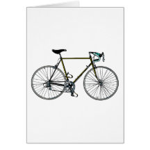 Tarjeta de felicitación de la bicicleta
