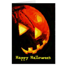 Tarjeta de felicitación de la calabaza del feliz H