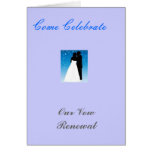 Tarjeta de felicitación de la celebración del boda
