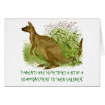 Tarjeta de felicitación de la cita de Kangeroo
