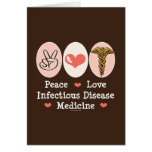 Tarjeta de felicitación de la enfermedad infeccios