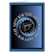 Tarjeta de felicitación de la Feliz Año Nuevo 2