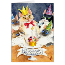 Tarjeta de felicitación de la fiesta de cumpleaños