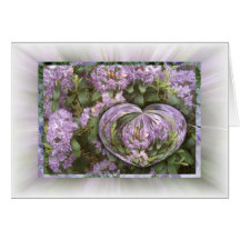 tarjeta de felicitación de la flor del corazón