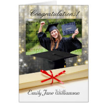 tarjeta de felicitación de la foto de la graduació