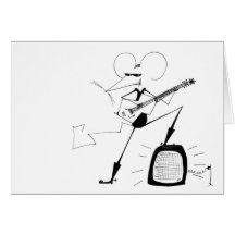 Tarjeta de felicitación de la guitarra eléctrica d