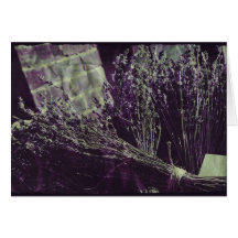 tarjeta de felicitación de la lavanda