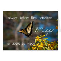 Tarjeta de felicitación de la mariposa