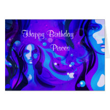 Tarjeta de felicitación de la mujer del agua de Pi
