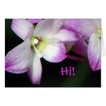 Tarjeta de felicitación de la orquídea