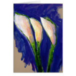"Tarjeta de felicitación de la pintura de la flor 