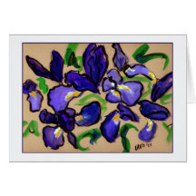 Tarjeta de felicitación de la pintura del iris de 