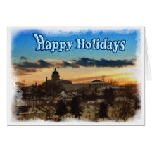 Tarjeta de felicitación de la puesta del sol del i