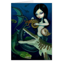 Tarjeta de felicitación de la "sirena cretácea"