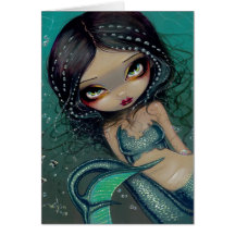 "Tarjeta de felicitación de la sirena del remolino