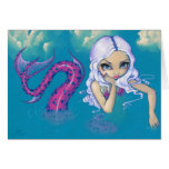 Tarjeta de felicitación "de la sirena manchada ros
