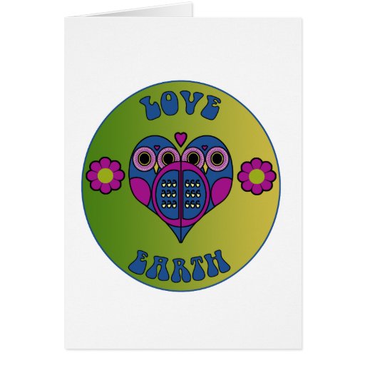 Tarjeta de felicitación de la tierra del amor