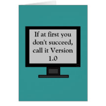 Tarjeta de felicitación de la versión 1,0