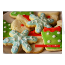 Tarjeta de felicitación de las galletas del navida