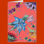 tarjeta de felicitación de las Multi-flores tarjetas