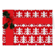 Tarjeta de felicitación de los árboles de navidad