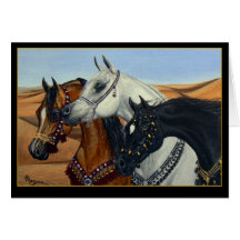 Tarjeta de felicitación de los caballos de reyes A