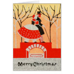 Tarjeta de felicitación de los pares del navidad d