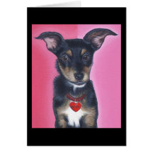 Tarjeta de felicitación de los perros salvajes