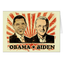 Tarjeta de felicitación de los retratos de Obama B