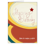 Tarjeta de felicitación de oro del feliz cumpleaño tarjetas