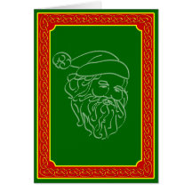 Tarjeta de felicitación de Papá Noel