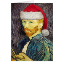 Tarjeta de felicitación de Van Gogh Santa