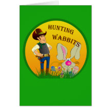 Tarjeta de felicitación de Wabbits Pascua de la ca