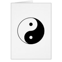 Tarjeta de felicitación de Yin Yang (espacio en bl