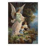 Tarjeta de felicitación del ángel de Pascua del vi