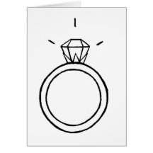 Tarjeta de felicitación del anillo de diamante