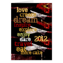 tarjeta de felicitación del Año Nuevo 2012