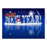 Tarjeta de felicitación del Año Nuevo - Feliz Año 