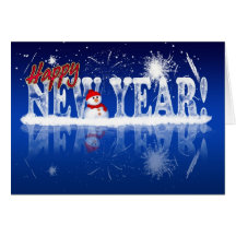 Tarjeta de felicitación del Año Nuevo - Feliz Año 