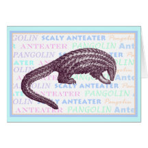 Tarjeta de felicitación del Anteater escamoso/del 